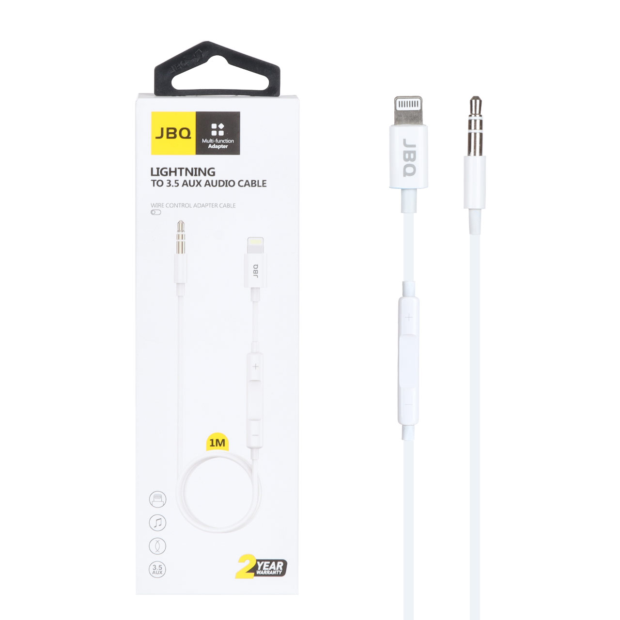 تبدیل JBQ AUX TO Lightning مدل JMH-021 - سفید (گارانتی یکساله رصاصی)